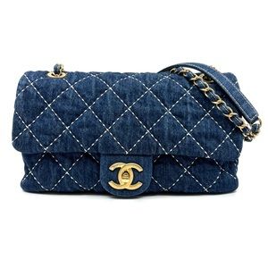 Chanel Blue 2020 Denim Single Flap Bag